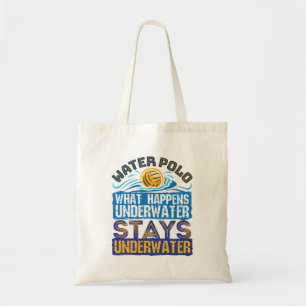 Waterpoly wat er onder water gebeurt tote bag