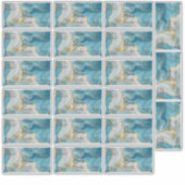 Waterproof Blue Gold Foil Cosmetics Bottle Label (Voorkant)