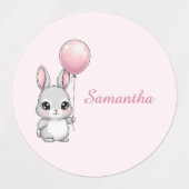 Waterproof Bunny Name Sticker Label (Design 1)