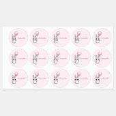 Waterproof Bunny Name Sticker Label (Vel)