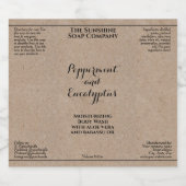 Waterproof curly font kraft cosmetics bottle label sparkling wijnetiket (Enkel label)