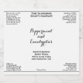 Waterproof curly font white cosmetics bottle label sparkling wijnetiket (Enkel label)