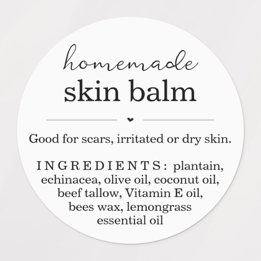 Waterproof Homemade Balm Sticker (Design 1)
