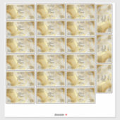 Waterproof Ivory Gold Glitter Dropper Bottle Label (Vel)