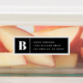 Waterproof labels met monogram | Adres of info (Aangebracht)