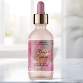 Waterproof Pink Gold Foil Cosmetics Bottle Label
