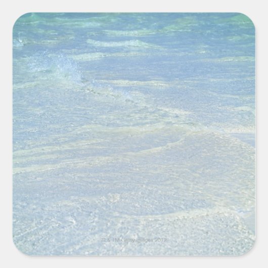 Waterrand 2 vierkante sticker (Voorkant)