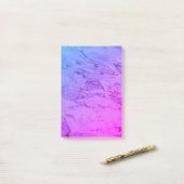 Waterrimpels Zacht roze Aqua Lowly Abstract Post-it® Notes (Op bureau)