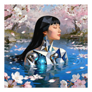 "Water's Digital Dream" – Een digitaal portret Foto Afdruk
