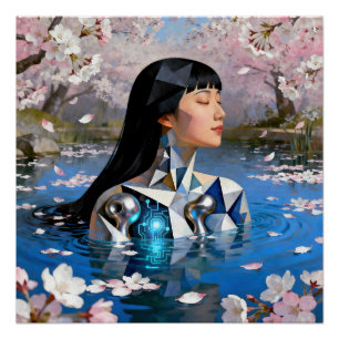"Water's Digital Dream" – Een digitaal portret Perfect Poster