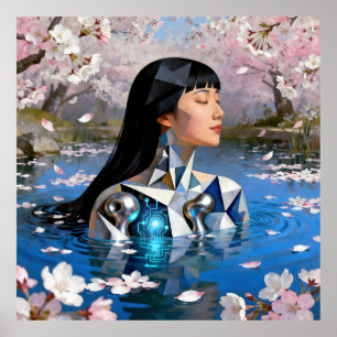 "Water's Digital Dream" – Een digitaal portret Poster
