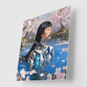 "Water's Digital Dream" – Een digitaal portret Vierkante Klok (Hoek)