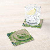 Water's Edge Vierkante Kartonnen Onderzetter (Insitu)