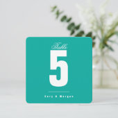 Waters Edge Wedding | Vast |Nummer tabel (Staand voorkant)