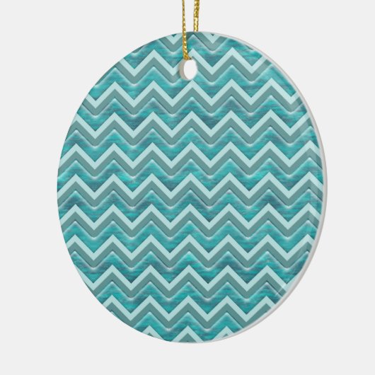 Waters Glitter Chevron Pattern Keramisch Ornament (Links)