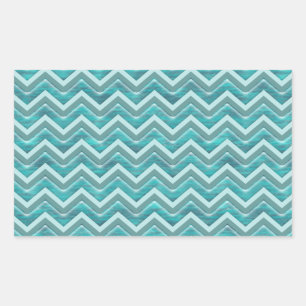 Waters Glitter Chevron Pattern Rechthoekige Sticker