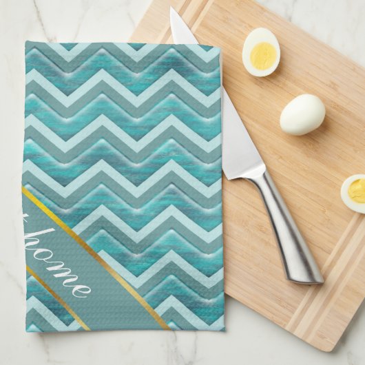 Waters Glitter Chevron Pattern Theedoek (Quarter Fold)