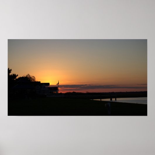 Waterscape Sunset Photo Poster (Voorkant)