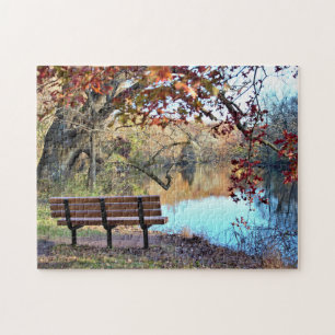 Waterschap met bank legpuzzel
