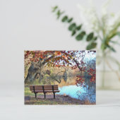 Waterschap met foto van bank briefkaart (Staand voorkant)