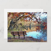 Waterschap met foto van bank briefkaart (Voorkant / Achterkant)