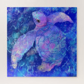 Waterschildpad puzzelschilder legpuzzel (Horizontaal)