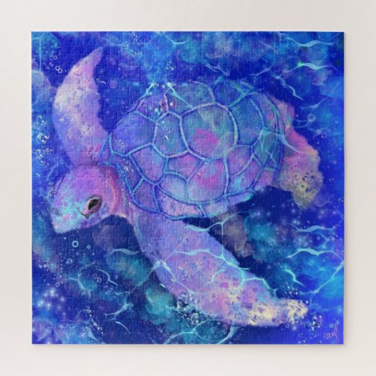 Waterschildpad puzzelschilder legpuzzel (Verticaal)