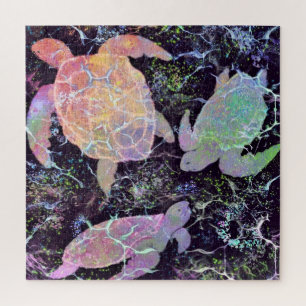 Waterschildpadden - Schilderen Legpuzzel