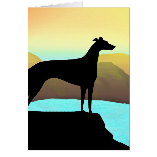 Waterside Greyhound Dog Landschap (Voorkant)