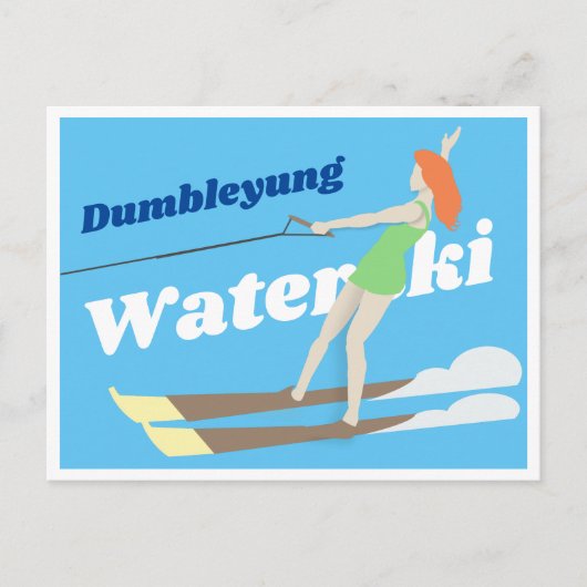 Waterski, briefkaart (Voorkant)