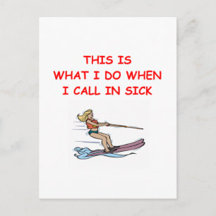 waterski briefkaart