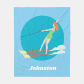 Waterski, fleece deken (Voorkant)