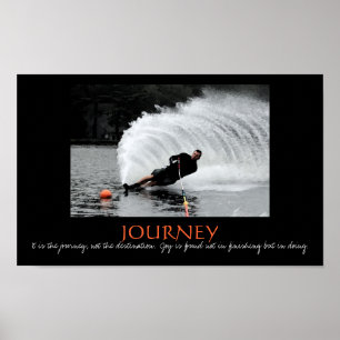 Waterski - Het is de reis, niet.. - Gepersonalisee Poster