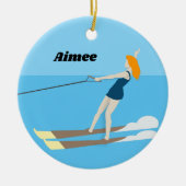 Waterski,  keramisch ornament (Voorkant)