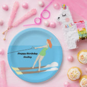 Waterski, papieren bordje (Feest)