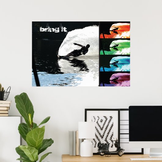 Waterski slalom poster - BRENGT IT (Thuiskantoor)