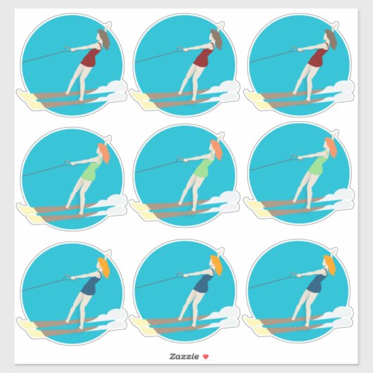 Waterski,  sticker (Vel)
