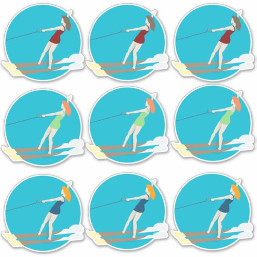 Waterski,  sticker (Voorkant)