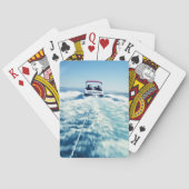 Waterskiën achter de speedboot Verticale foto Pokerkaarten (Achterkant)