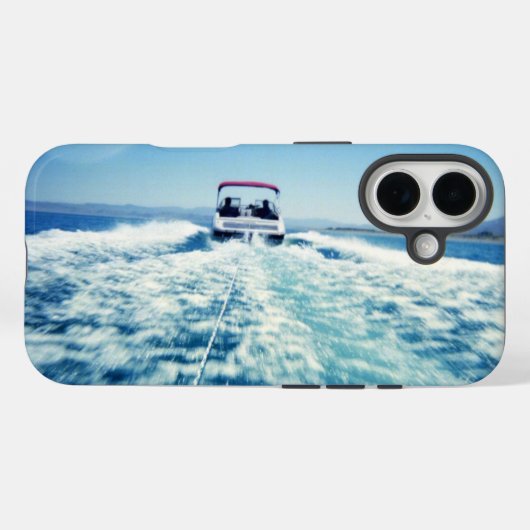 Waterskiën achter Speed Boat Landschapsfoto Case-Mate iPhone Case (Achterkant (horizontaal))