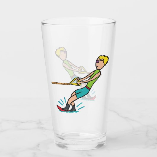 Waterskiën Glas (Voorkant)