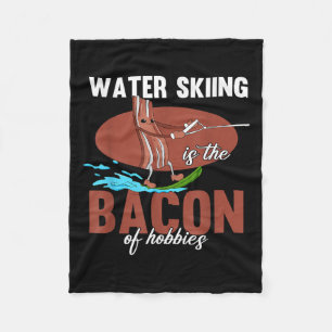 Waterskiën is de bacon van hobby's strand atleet fleece deken