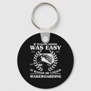 Waterskiën Wakeboarden Retro Slalom Skiën Was Sleutelhanger