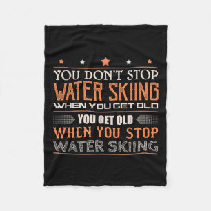 Waterskiër Je Stopt Niet Met Waterskiën Als Je Fleece Deken