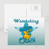 Waterskiing Chick #7 Briefkaart (Voorkant / Achterkant)