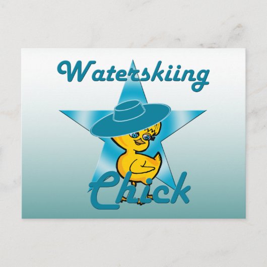 Waterskiing Chick #7 Briefkaart (Voorkant)