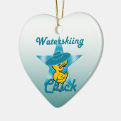 Waterskiing Chick #7 Keramisch Ornament (Links)