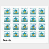 Waterskiing Chick #7 Vierkante Sticker (Vel)