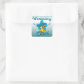 Waterskiing Chick #7 Vierkante Sticker (Tas)
