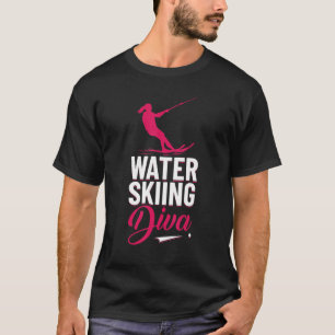 Waterskiing Diva Vrouw Water Skiing Ski Apparel T-shirt